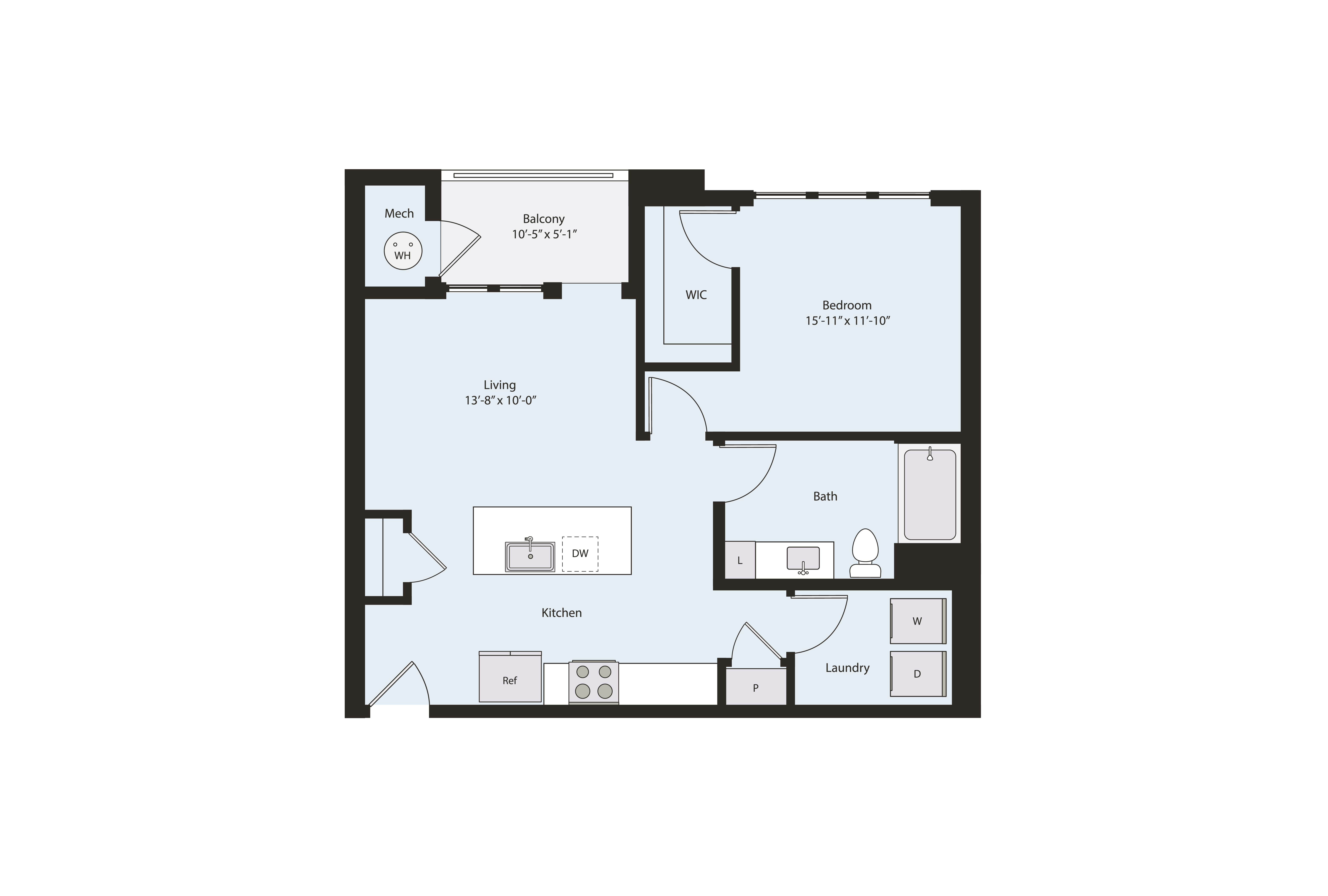 Floor plan layout diagram for A1-1-2